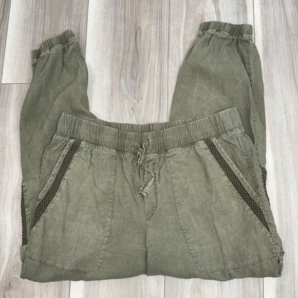 Cloth & Stone olive green chambray jogger pants size small - Picture 6 of 9